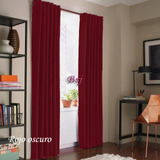  Bsj Ambiente Blackout Textil De 210cm X 130cm Lisa Color Rojo Oscuro - Pack Por 2