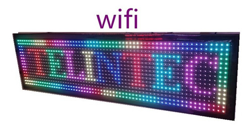 Letreiro Painel Led 68x20 Rgb Colorido Indoor Usb Wifi