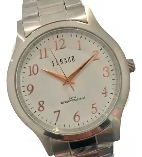 Reloj Feraud Hombre Lf200 100% Acero Cristal Duro 30m 