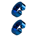 Piercing Arracada Azul 2 Plug Falsa Perforacion Oreja Blue