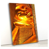 Tela Canvas Vertical 80x55 Buda Dourado