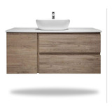 Mueble Vanitory Colgante 120 Mesada Silestone