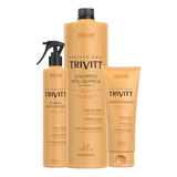 Trivitt Shampoo 1l + Condicionador + Fluido Para Escova