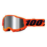 Óculos 100% Accuri 2 Goggle Neon/orange Silver Flash Lens