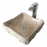 Lavabo De Mármol 40x40 Modelo Irregular Color Beige Premium