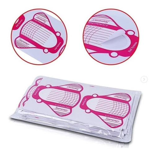 Moldes Autoadhesivos Para Uñas Acrilicas Manicure 100 Und