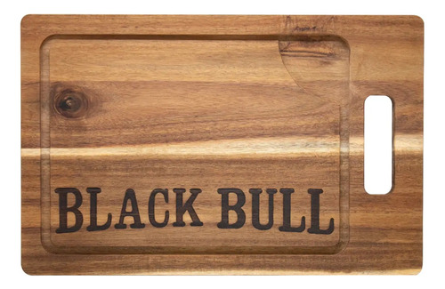 Tabla Madera 40x26cm Black Bull Café Para Asados Premium