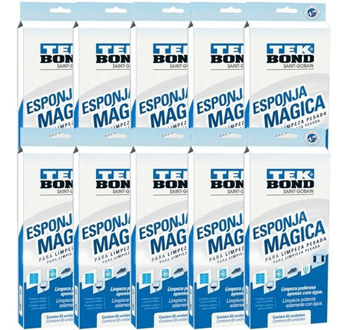 Esponja Magic Tekbond Kit 30 Esponjas 0302 Limpeza Pesada