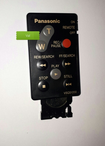 Controle Remoto Filmadora Vsqs1200 Produto Original