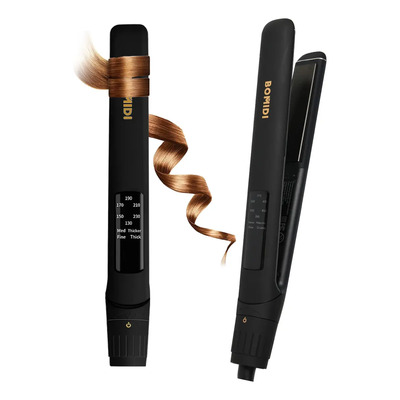 Bomidi Plancha Para Cabello Profesional, Planchas De Cabello Y Rizador Con Pantalla Lcd, 5 Temperatura Adjustable, Plancha De Cerámica 2 En 1, Herramientas De Cabello Para Mujeres | Meses sin interés