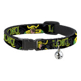 Buckle-down Collar De Gato Breakaway Loki In Action Negro, .