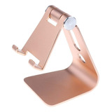Soporte Aluminio Ajustable Para Celular Tablet iPad iPhone Color Oro