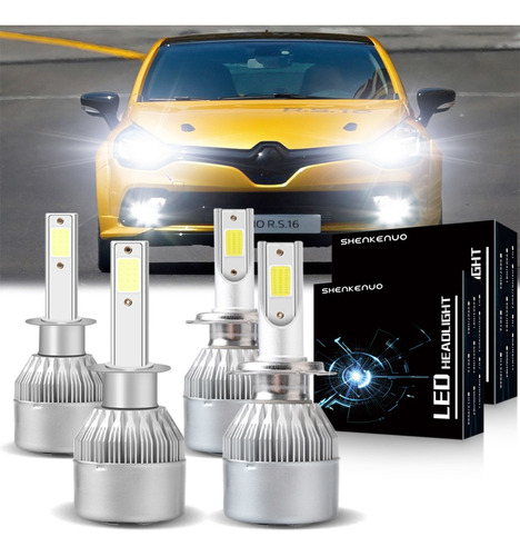 H1 H7 6000k Blanco 8000lm Kit De Faros Led Para Renault