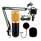 Microfone Hamy Bm-800 Condensador Cardioide Cor Preto/dour