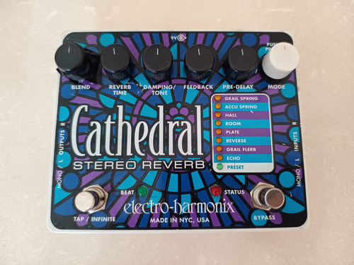 Pedal Electro Harmonix Cathedral Stereo Reverb 