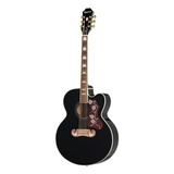 Guitarra Acústica Eléctrica  J200 Ec Studio, Negro