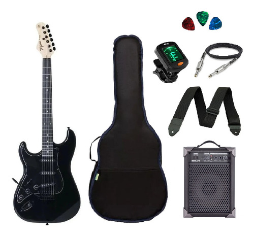 Kit Guitarra Tagima Tg500 Para Canhoto + Cubo