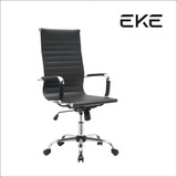 Silla De Escritorio Eke Life Home Yx-8503 Ergonómica  Negra Con Tapizado De Cuero Sintético Y Mesh Y Tela