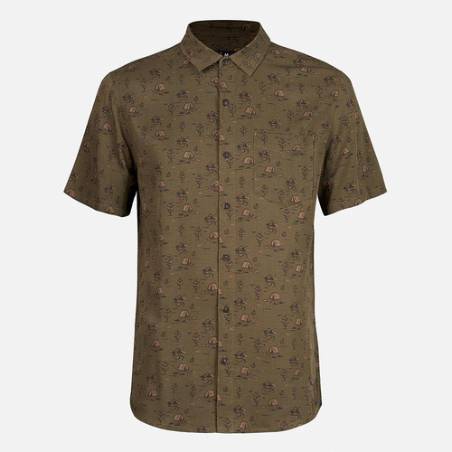 Camisa Woodpecker Print Verde Militar Lippi