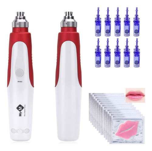 Dermapen Caneta Mym Microagulhamento + 10 Agulhas + 10 Boca 