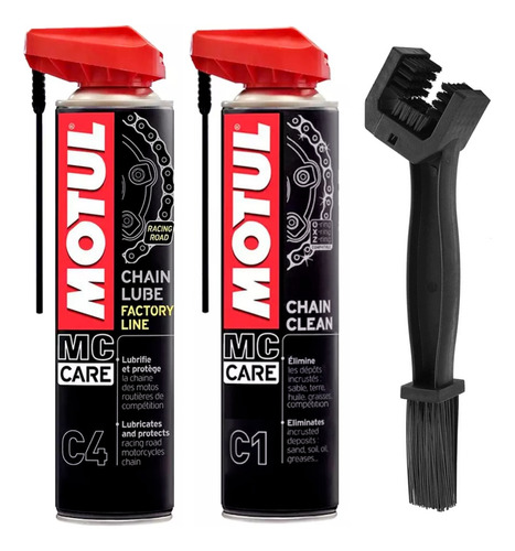 Kit Motul Desengrasante C1  Y Lubricante De Cadena C4 400ml