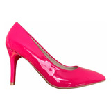 Zapato Formal Taco Aguja Alto Fucsia Tipo O Estilo Barbie 