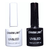 Esmalte Semipermanente Charm Limit 10 Ml X2 Negro + Blanco 