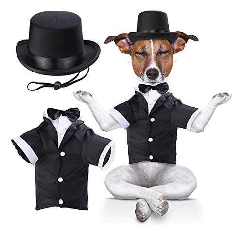 Accesorios Formales Para Mascotas - Sombrero Y Traje De