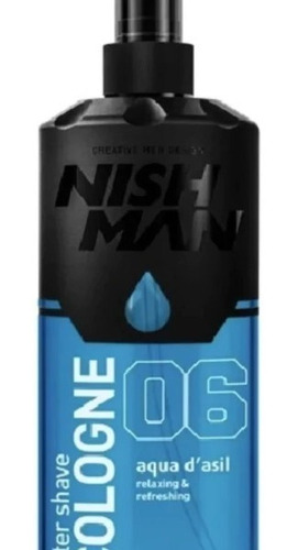 Nish Man After Shave Cologne 400ml Uso Profesional Barberias