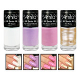 Kit Esmalte Anita Sereia Cremoso + Cintilante + 2 Glitter