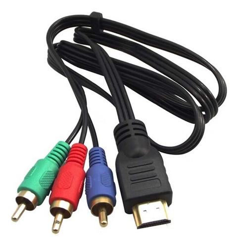 Cable  Hdmi A 3 Rca Av Cable De Audio Y Video 1 Mts