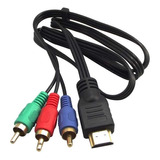 Cable  Hdmi A 3 Rca Av Cable De Audio Y Video 1 Mts