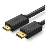 Cabo Ugreen Displayport Para Hdmi 4k Uhd 3d 2 Metros