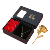 Set De Regalo H Simulation Rose Con Pulsera De Cristal, Caja