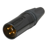 Conector Neutrik Xlr Macho 3 Pin Contactos En Oro Nc3mxx-b