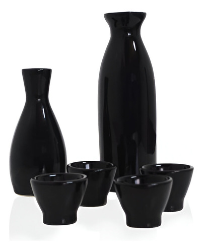 Set De Sake O Licor 2 Botellas Y 4 Vasitos Ceramica China