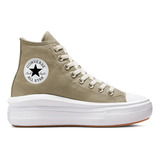 Tenis Converse Botas Chuck Taylor Move Mujer-beige Oscuro