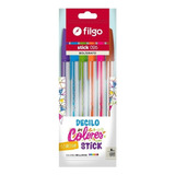 Boligrafo Birome Lapicera Filgo Stick 026 X 6 Colores