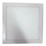 Plafon Led Panel 24w Aplicar Calida Cuadrado 30cm Interelec Color Blanco