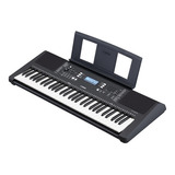 Teclado Organeta Yamaha Psr-e373 + Adaptador+atril Partitura Color Negro 110v