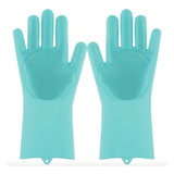 Par De Guantes Silicona Esponja Limpieza Cocina Mascotas