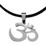 Dije Simbolo Sagrado Hindu Om Acero Quirurgico C/collar Soga