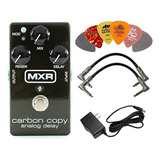 Mxr M169 Carbon Copy Analog Delay Pedal Bundle Con Adaptador