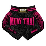 Short Muaythai Dragon Thai Rosa Unissex Curto