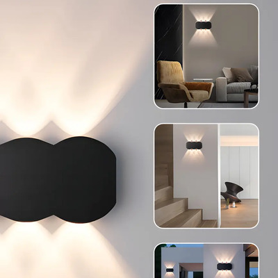 Vanance Lámpara Pared Luces Luz Cálida Arbotante Interiores Exterior Muro Color Negro 6w Regulador De Luz Lampara Arbotante Lamparas Modernas Lampara Decorativas | Envío gratis