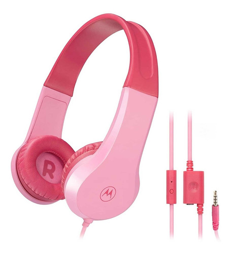 Auricular Motorola Jr200 Para Niños Rosa 3.5mm Audifonos 