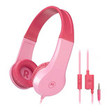 Auricular Motorola Jr200 Para Niños Rosa 3.5mm Audifonos 