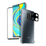 Proteção Total Para Redmi Note 9s Capa Películas Tela E Cam