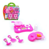 Kit Cozinha Infantil Fogao Panela Utensilios Talheres E