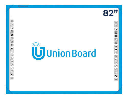 Lousa Educacional Interativa Unionboard Color Azul 82 